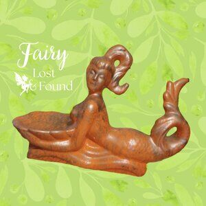 Mermaid Soap Dish Gold & Orange